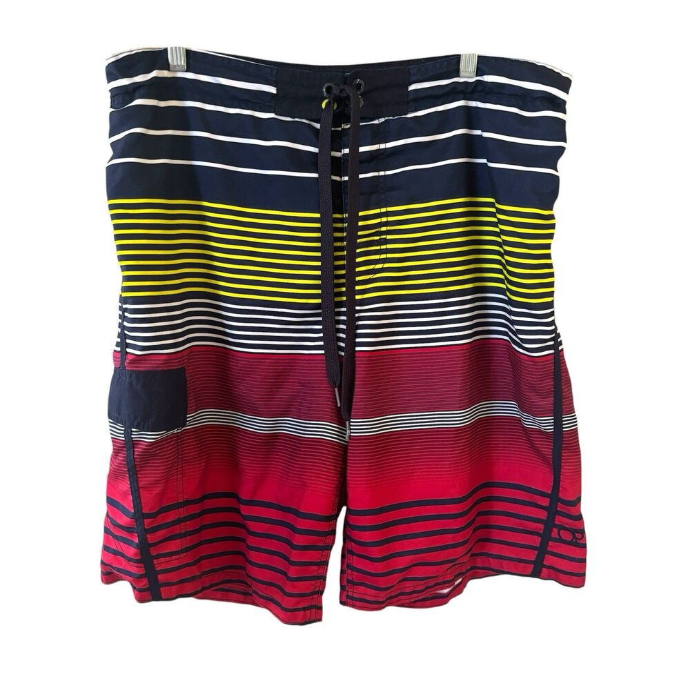 Vintage‎ OP Ocean Pacific Board Shorts Swim M 32/34 Striped Colorful 90s Beach